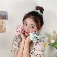 Korean New Bow Striped Dots Hair Scrunchies main image 4