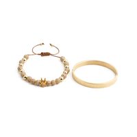 Simple Golden Crown Copper Bracelet Wholesale main image 3