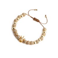 Simple Golden Crown Copper Bracelet Wholesale main image 6