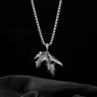 Fashion Maple Leaf Titanium Steel Necklace main image 3