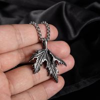 Fashion Maple Leaf Titanium Steel Necklace main image 5