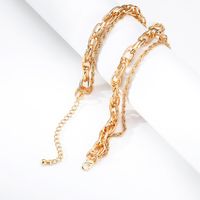 Fashion Double Layer Alloy Thick Chain Necklace main image 5