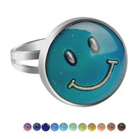 Bague De Couple De Visage Souriant De Mode main image 1