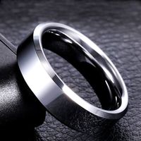 Simple Stainless Steel Glossy Ring main image 4