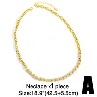 Fashion Geometric Copper Zircon Necklace sku image 2