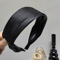 Korean Streamer Bright Silk Satin Solid Color Headband Wholesale sku image 4