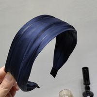 Korean Streamer Bright Silk Satin Solid Color Headband Wholesale sku image 2