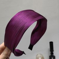 Korean Streamer Bright Silk Satin Solid Color Headband Wholesale sku image 1