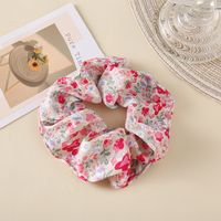 New Fashion Floral Diamond Ponytail Hair Scrunchies sku image 2