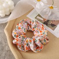 New Fashion Floral Diamond Ponytail Hair Scrunchies sku image 4