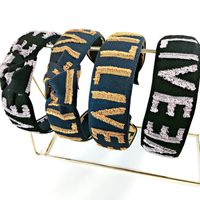 Korean Letter Knotted Hair Band main image 1