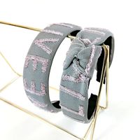 Korean Letter Knotted Hair Band main image 3