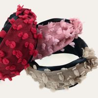Korean Linen Color-blocking Knotted Headband main image 5