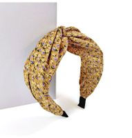 Korea Floral Cross Wide-brimmed Fabric Headband main image 3