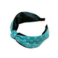 Korean Letter Contrast Color Knotted Headband main image 6