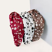 Retro Polka Dot Pearl Wide-brimmed Headband main image 4