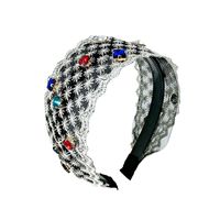Retro Pearl-studded Lace Flat Headband main image 6