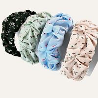 Simple Fabric Wide-brim Floral Headband main image 1