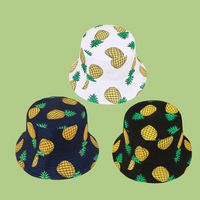 Fashion Pineapple Printing Wide Brim Sunshade Fisherman Hat main image 5