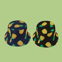 Fashion Pineapple Printing Wide Brim Sunshade Fisherman Hat main image 4