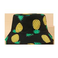 Fashion Pineapple Printing Wide Brim Sunshade Fisherman Hat main image 3