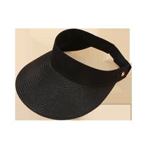 Fashion Wide Brim Breathable Sunscreen Sunshade Empty Top Straw Hat main image 3