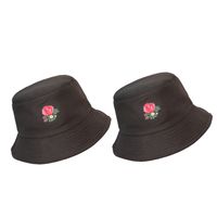 Korean Flower Printing Wide Brim Sunshade Fisherman Hat main image 3