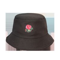 Korean Flower Printing Wide Brim Sunshade Fisherman Hat main image 6