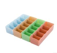 Caja De Almacenamiento De Calcetines De Bragas De Cinco Compartimentos De Plástico main image 5