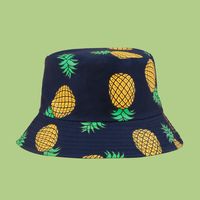 Fashion Pineapple Printing Wide Brim Sunshade Fisherman Hat sku image 1