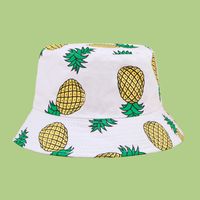 Fashion Pineapple Printing Wide Brim Sunshade Fisherman Hat sku image 2