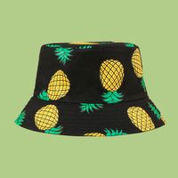 Fashion Pineapple Printing Wide Brim Sunshade Fisherman Hat sku image 3