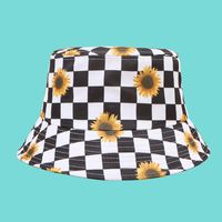 Fashion Daisy Printing Wide Brim Sunshade Fisherman Hat sku image 1