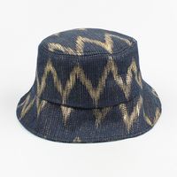 Fashion Striped Short Brim Sunshade Sunscreen Fisherman Hat sku image 1