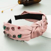 New Fashion Solid Color Knotted Headband main image 9