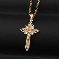 Retro Jesus Cross Pendant Necklace main image 3