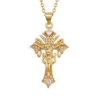 Retro Jesus Cross Pendant Necklace main image 6