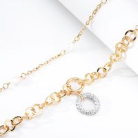 Fashion Diamond Ring Pendant Multi-layer Necklace main image 5