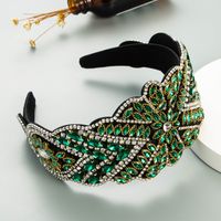 Baroque Pearl Rhinestone Fabric Headband main image 3