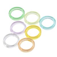 Korean Colorful Resin Ring Set main image 2