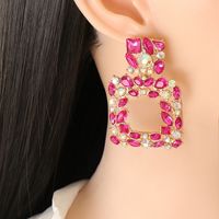 Fashion Geometric Rhinestone Alloy Earrings main image 3