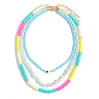 Bohemian Colored Soft Clay Necklace main image 6