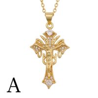 Retro Jesus Cross Pendant Necklace sku image 1
