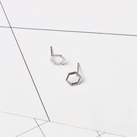 Fashion Hexagonal Geometric Copper Earrings sku image 2