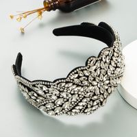 Baroque Pearl Rhinestone Fabric Headband sku image 1