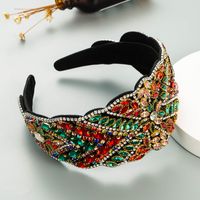 Baroque Pearl Rhinestone Fabric Headband sku image 4