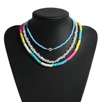Bohemian Colored Soft Clay Necklace sku image 1