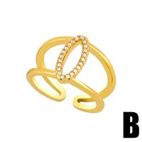 Hip-hop Multi-layer Hollow Zircon Ring sku image 2