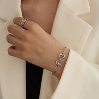 Bracelet En Acier Titane Et Diamant À 8 Mots sku image 1