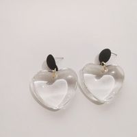 Retro Red Heart Stud Earrings sku image 1